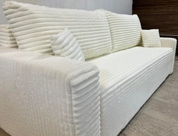 gruby SZTRUKS kanapa sofa na SPRĘŻYNACH z automatem wybór koloru
