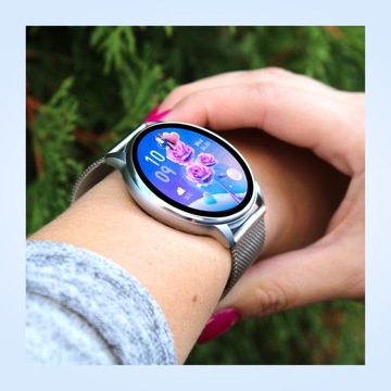 SMARTWATCH ЖЕНСКИЕ ЧАСЫ ПОЛЬСКОЕ МЕНЮ ЗВОНКИ ПУЛЬС SMS + БЕСПЛАТНЫЙ РЕМЕНЬ PL