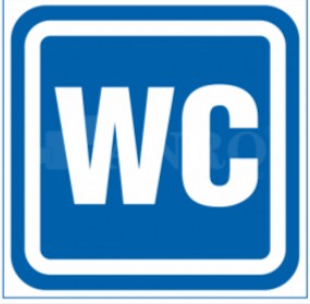 Naklejka OZNACZENIE WC TOALETY 61/H/F