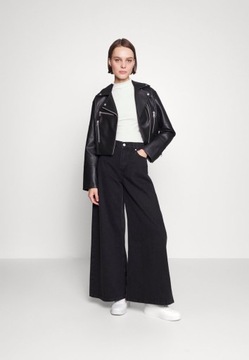 Bluzka z półgolfem, prążek, biały Calvin Klein Jeans M