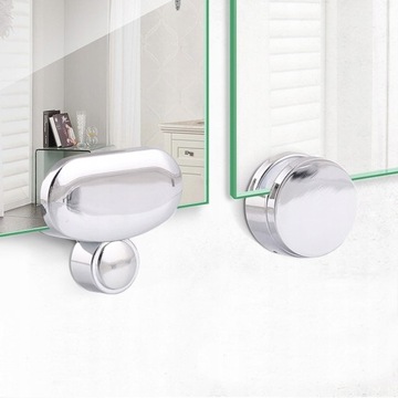 4PCS Wall Mount Frameless Mirror Clip Glass Clamps