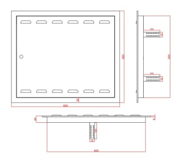 GAS DOOR GRAPHITE MAT 60x50