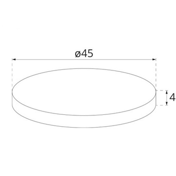 Podkładki filcowe pod krzesła samoprzylepne OKRĄGŁE SZARE Fi 45 mm