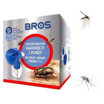 ELEKTRO FUMIGATOR NA KOMARY MRÓWKI MUCHY BROS PŁYN