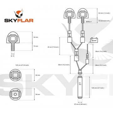 ДВОЙНАЯ СВЕТОДИОДНАЯ ВСПЫШКА SKYFLAR ST-202 R/W