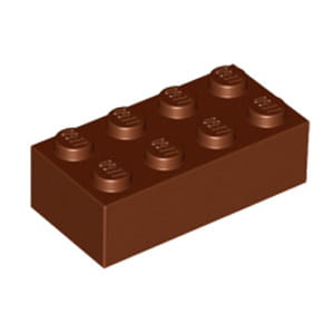LEGO Brick 2x4 Reddish Brown 3001 10 szt.