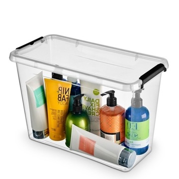 Контейнер пластиковый коробчатый с крышкой, 13 литров, закрытый