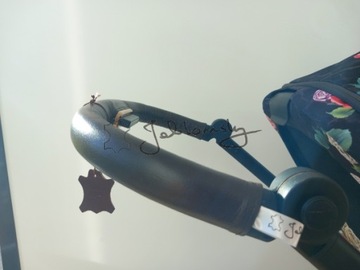 Кожаный чехол на ручку коляски Cybex Mios 2, шнурованный вариант