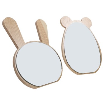 2 Pcs Mirrors Girls Supplies for Bedroom Makeup