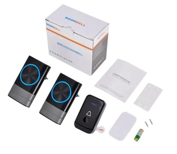 БЕСПРОВОДНОЙ ЗВОНОК ДЛЯ ВОРОТ, НА БАТАРЕЯХ, Водонепроницаемый, 2 ПРИЕМНИКА