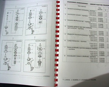 DAEWOO Tacuma и другие - каталог нормативов времени ремонта