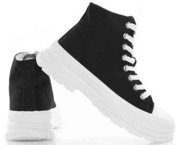 ЧЕРНЫЕ КРОССОВКИ PALLADI НА ВЫСОКОЙ ПЛАТФОРМЕ 40