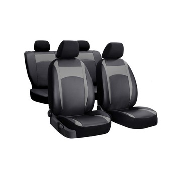 Pokrowce uniwersalne ekoskóra Design Leather szare do Ford Transit Connect
