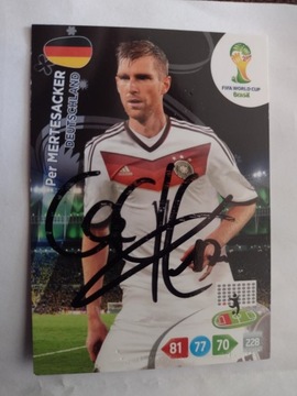 Karta panini autograf Niemcy World Cup Brasil 2014 Per Mertesacker