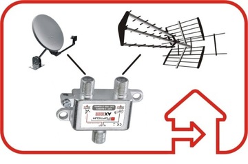 ТВ-комбайнер - диплексер сигнала наземного спутникового телевидения