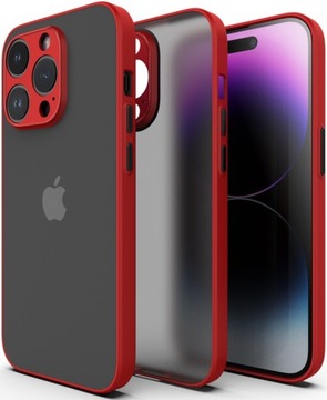 ETUI MATOWE OCHRONA APARATU DO IPHONE 15 PRO | RED