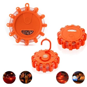 BŁYSKOWA FLARA LAMPA OSTRZEGAWCZA LED KOGUT MAGNES