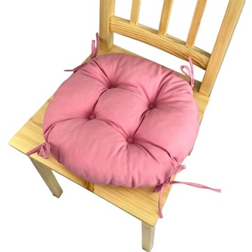 Poduszka na krzesło taboret 35cm RÓŻ KOŁO