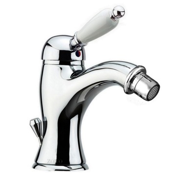 EPOCA Bateria bidetowa Retro, Chrom, Biała Porcelana. Stojąca z odpł. ZOVO