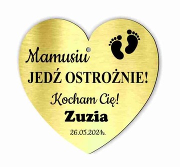 Подвеска в машину «Дорогая, замедли свое сердце». Двусторонняя.