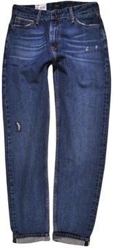 LEE spodnie HIGH slim blue MOM STRAIGHT W25 L31