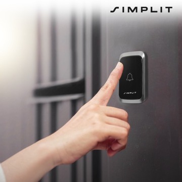 БЕСПРОВОДНОЙ ДВЕРНОЙ ЗВОНОК ВОДОНЕПРОНИЦАЕМЫЙ IP44 SIMPLIT + 2x ПЕРЕДАТЧИК A2