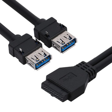 USB3.0 19/20-контактный кабель для крепления на передней панели