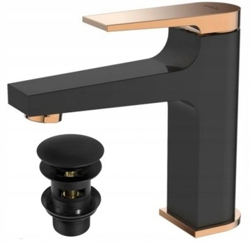 RAIN GAUGE Black GOLD Смеситель для ванны, для умывальника