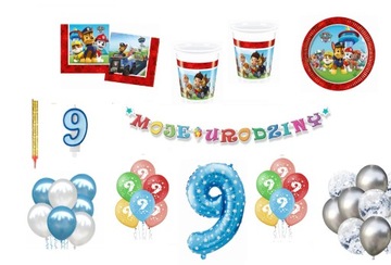 Zestaw Psi Patrol 7 Urodziny Balony