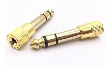 Adapter duży Jack 6.3 wtyk - Mini Jack 3.5 gniazdo