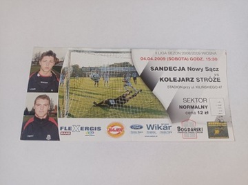 SANDECJA NOWY SĄCZ - KOLEJARZ STRÓŻE 04-04-2009