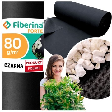 GRUBA AGROWŁÓKNINA WŁÓKNINA ŚCIÓŁKUJĄCA CZARNA 1,1x100m 80g OGRODOWA MATA