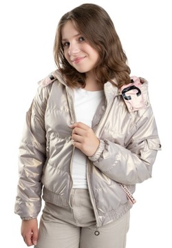 Kurtka dziewczęca WIOSNA/JESIEŃ BEŻOWA MŁODZIEŻOWA r.158 cm