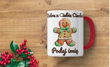 КРУЖКА РОЖДЕСТВЕНСКИЙ ТОРТ ПЕЧЕНЬЕ КАНУН РОЖДЕСТВА ДЕД МОРОЗ ДОБАВИТЬ ИМЯ