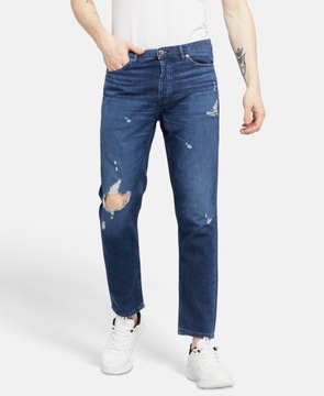 HUGO BOSS jeansy męskie spodnie jeansowe r. 32X32 tapered fit bawełniane
