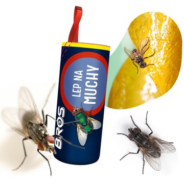 LEP na MUCHY okrągły PUŁAPKA na OWADY muszki owocówki 1szt. Bros