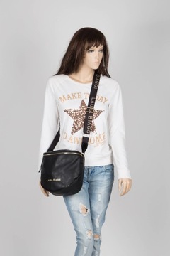 LAURA BIAGGI БЕЛАЯ СУМКА MESSAGE, РЕМЕНЬ С ЛОГОТИПОМ