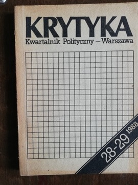 KRYTYKA KWARTALNIK POLITYCZNY NR 28 1988 27 / 1988
