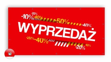 Baner Reklamowy Banery Reklama Plandeka MOCNY WIDOCZNY 3x1,5 WYPRZEDAŻ UV
