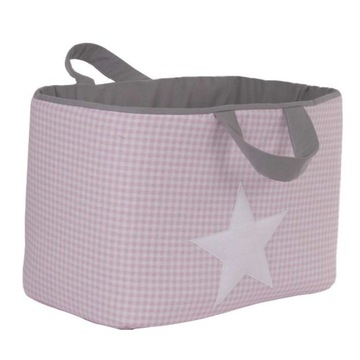PROSTOKĄTNA TORBA NA ZABAWKI VICHY PINK FUNNYBABY
