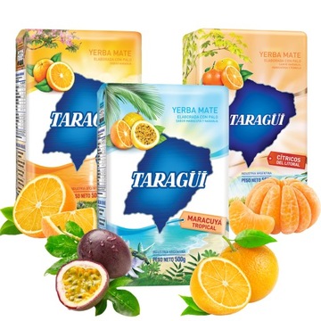Zestaw Yerba Mate Taragui Owocowa Terere 3x500g