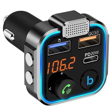FM-ПЕРЕДАТЧИК BLUETOOTH ЗАРЯДНОЕ УСТРОЙСТВО ДЛЯ MP3 2XUSB SD LCD