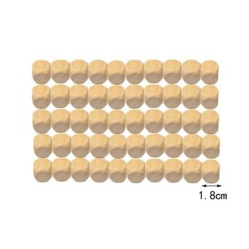 50 шт. 18 мм деревянные кубики для рукоделия, набор полых кубиков, шестигранные деревянные квадратные блоки F