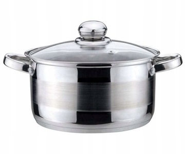 GARNEK STALOWY Z POKRYWĄ 20cm KINGHOFF CHEF 3L