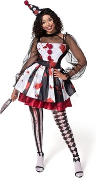 KOSTIUM STRÓJ HALLOWEEN DAMSKI UPIORNY KLAUN PENNWISE XL