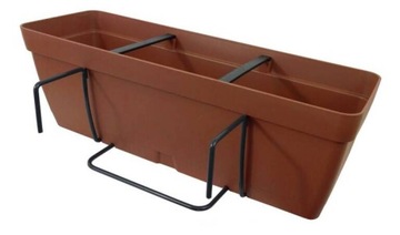 Donica balkonowa balustradowa 50cm ceglasta
