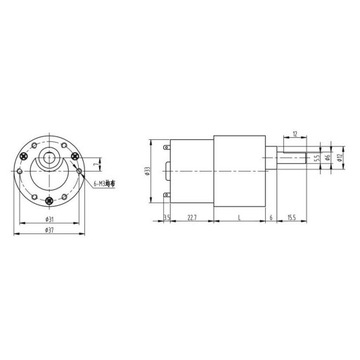 12V Electric Replacement DC Gear Motor 37mm 35RPM