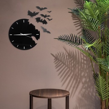 1 комплект креативных подвесных настенных часов в форме летучей мыши