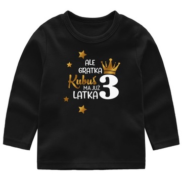 BLUZKA URODZINY ALE GRATKA 3 LATA IMIĘ r. 110