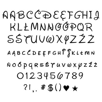 ALFABET cukierniczy LITERY stemple masy DISNEY L